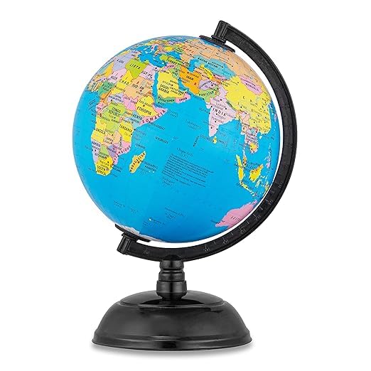 Rotating Globe - World Map Educational Desktop Decoration